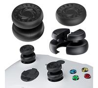 PlayRealm NO Falling Off Thumbstick Extender & Silicone Grip Cover 2 Sets for Xbox Series X/S & Xbox One S/X Controller (Whirlpool Black)