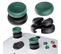 PlayRealm NO Falling Off Thumbstick Extender & Silicone Grip Cover 2 Sets for Xbox Series X/S & Xbox One S/X Controller (Turbo Green)