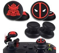 PlayRealm NO Falling Off Thumbstick Extender x 2 & Thumb Grip x 4 for xbox series & xbox one Controller (Immortal Samurai)