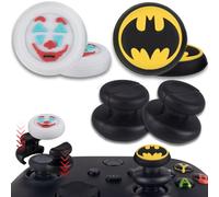 PlayRealm NO Falling Off Thumbstick Extender x 2 & Thumb Grip x 4 for xbox series & xbox one Controller (Bat & Joker W)