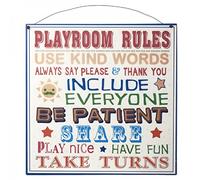 Playroom Rules Metal Wall Sign