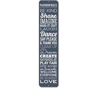 Playroom Rules Vertical Sign Personalized Dream Love Share Imane Outdoor Street Sign/Subway Sign 4x16 inch