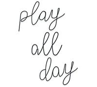 Playroom Wall Decor, Play Room Daycare Wall Decoration Play All Day Sign Play All Day Wall Decor for Kids Boys Girls Playhouse Decor Toy Room Classroom