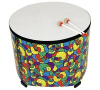 Plays a portable percussion instrument lambskin drum with an excellent acoustic design suitable for an ensemble