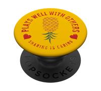 Plays Well With Others Swinger Couples Upside Down Pineapple PopSockets Adhesive PopGrip