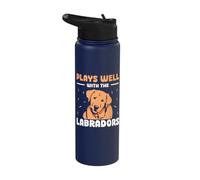 Plays Well with The Labradors Stainless Steel Insulated Water Bottle