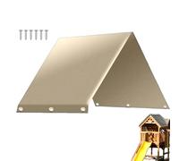 Playset Canopy Cover - 132x228cm Oxford Polyester, Silver-Coated Fabric UV Block Rainproof Roof Replacement, Water Resistant Outdoor Swing Guard | Backyard Amusement Facility Playground Seasonal