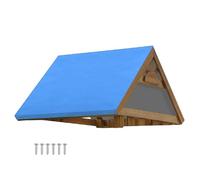 Playset Canopy Cover - 132x228cm Oxford Polyester, Silver-Coated Fabric UV Block Rainproof Roof Replacement, Water Resistant Outdoor Swing Guard | Backyard Amusement Facility Playground Seasonal
