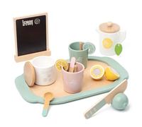 PlaySet For Little Girls Wooden Model Lemon Tea Low Pretend Toy Role-Play Toy Simulation Afternoon Kids Tea Party Playset