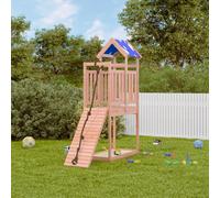 Playset Natural Solid Douglas Wood 52.5x170.5x215cm Outdoor Kids Play Tower Roof