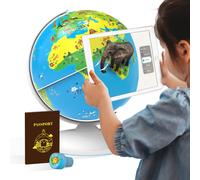 PlayShifu Educational Globe for Kids, Orboot Earth (Globe + App) Interactive AR World Globe 400 Wonders 1000+ Facts STEM Toy Gifts for Kids 4-10 Years