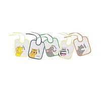 Playshoes 25 X 20cm Tie Bibs Zoo Animals on the Back Foil Underlay (Pack of 5)