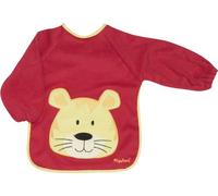 Playshoes 39 X 30cm Long Sleeve Baby Bib on The Back Foil Underlay (Red)