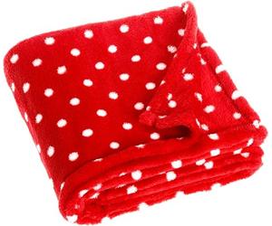 Playshoes Baby Soft Fleece Polka Dots Nursery Blankets, Blue, 75 x 100 cm / 29.5 x 39.4 Inch
