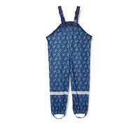 Playshoes Boy's Rain dungarees with construction site all-over 405428, 11 - Navy, 128