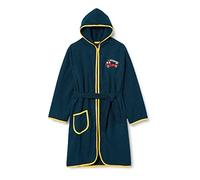 Playshoes Boy's Terry towelling bathrobe fire brigade 340014, 11 - Navy, 122-128