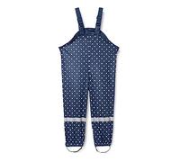 Playshoes Girls Rain dungarees with polka dots 405427, 11 - Navy, 116