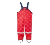 Playshoes Girls Rain dungarees with polka dots 405427, 8 - Red, 86