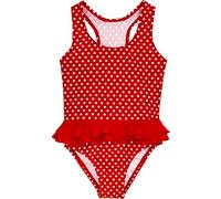 Playshoes Girl's UV Sun Protection Polka Dot Bathing Swimsuit, Red (Original), 7 Years (Manufacturer Size:122/128)