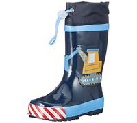 Playshoes Unisex Kid's Boys Wellies Building Site Gummistiefel, Blau Bleu 17, 13.5 UK