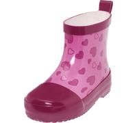 Playshoes Kinder Gummistiefel Halbschaft Herzchen Pink
