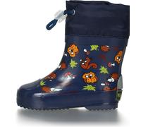 Playshoes Kinder Gummistiefel Halbschaft Waldtiere gefüttert Marine