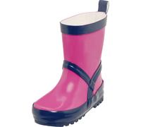 Playshoes Kinder Gummistiefel Uni Pink/Marine