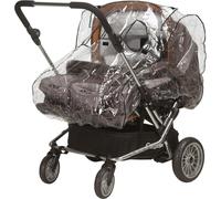 Playshoes Kinder Universal-Regen-Verdeck für Zwillingswagen Transparent
