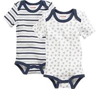 Playshoes Kurzarm, 2er Pack Sterne, Oeko-tex Standard 100 Body Unisex Baby, Blue (Original 900), 62 (Manufacturer size: 62/68)