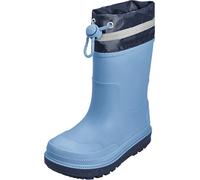 Playshoes Unisex Children's Rain Boots, Lined Wellington Boots, Blue Lined, 4.5 UK Child