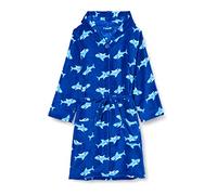 Playshoes Unisex Kids Fleece bathrobe shark Homewear bathrobe, Blue (Original), 146-152