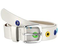 Playshoes Unisex Kid's PU-Gürtel mit Nieten Belt, White, 70 cm