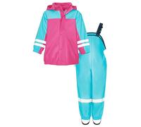 Playshoes Unisex Kids Rain suit with fleece lining 408680, 15 - Turquoise, 116