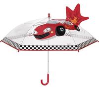 Playshoes Unisex Kids Umbrella racing car 448702, 21 - Transparent, One size