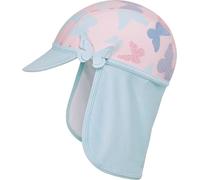 Playshoes Unisex Kid's UV-Schutz Mütze Sun Hat, Rosa Schmetterlinge, 51cm