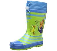 Playshoes Wellies Rain Boot Die Maus and Friends Wellington Rubber, Blue (Blau 7), 10.5 UK Child