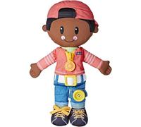 Playskool Dressy Kids Doll with Black Hair and Hat, Activity Plush Toy with Zipper, Shoelace, Button, for Kids Ages 2 and Up (Amazon Exclusive)