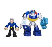 Playskool Heroes Transformers Rescue Bots Chase The Police-Bot and Chief Charlie Burns