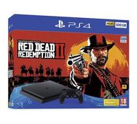 PlayStation 4 Slim 500GB - Black + Red Dead Redemption II used