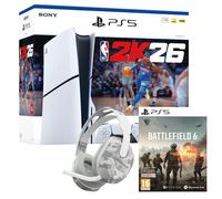 PlayStation 5 Console NBA2K26 Bundle with Battlefield 6 and Turtle Beach Stealth 500 Headset (PS5)