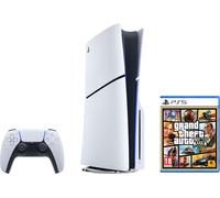 PlayStation 5 (Model Group - Slim) 1TB with Grand Theft Auto V - White, White