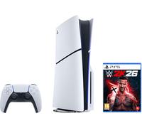 PlayStation 5 Slim 1TB with WWE 2K26 - White, White