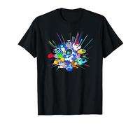 PlayStation Astrobot and Friends Power Up Group Shot T-Shirt, Men, Black, Medium