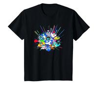 PlayStation Astrobot and Friends Power Up Group Shot T-Shirt, Youth, Black, X-Small