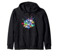 Playstation Astrobot And Friends Power Up Group Shot Zip Hoodie