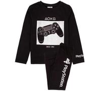 PlayStation Boys Black Game Controller & Symbols Graphic Print Long Sleeve Long Leg Pyjama Set [dis] - 5-6 Years