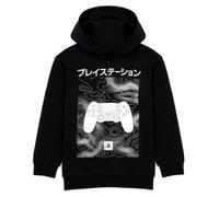 PlayStation Boys Black Japanese Controller Logo Hoodie - 11-12 Years