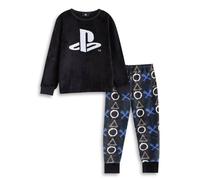 Playstation Boy's Long Sleeve Long Leg Pyjama Set (Boys Black) in Black | Size: 9-10 Years Playstation Black 9-10 Years