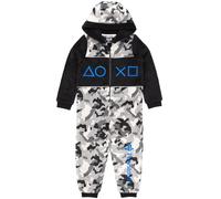 PlayStation Pyjamas Oneise For Boys | Kids Game Controller Camo Monochrome All In One Pyjamas | Gamer Merchandise 9-10 Years