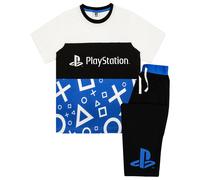 PlayStation Pyjamas Boys Gamer Gifts T-Shirt & Trousers PJ Set for Kids Teens 7-8 Years
